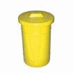 Picture of Recycle Bin with Lid - Round - Plastic - 50L - 32 (⌀) x 45 cm
