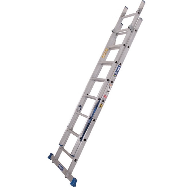 Supplywise 3 way combination ladder similar to the Game 3-in-1 aluminium combination ladder, 3.6m height, silver color.
