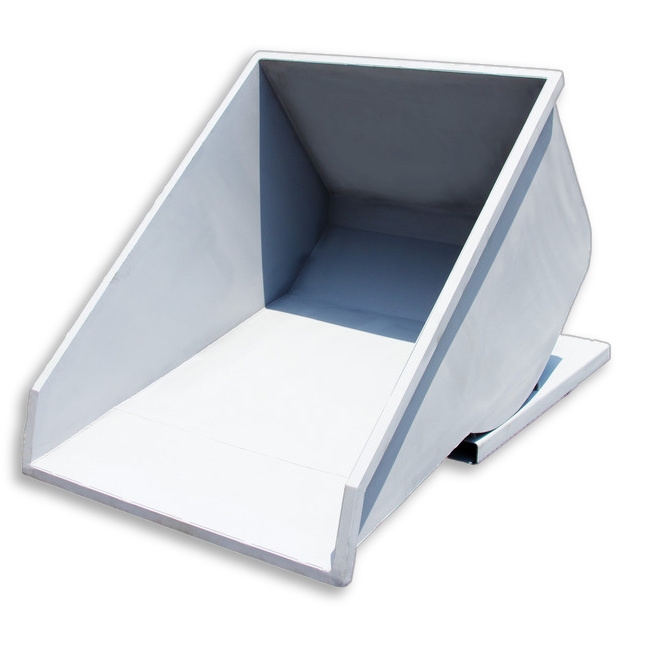 Supplywise tipper bin similar to the Castor and Ladder steel tipper bin with forklift entry, 155x100x76 cm, 144kg.