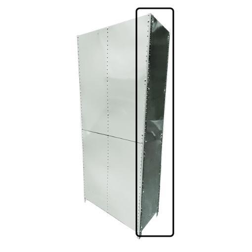 Supplywise bolted shelving panel, similar to the Krost Shelving galvanised steel side panel for bolted shelving, 990 x 610 mm.