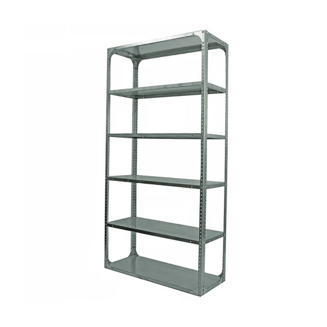 Supplywise bolt on shelving similar to the Universal Storage Solutions galvanised steel bolted shelving unit with 6 adjustable shelves.