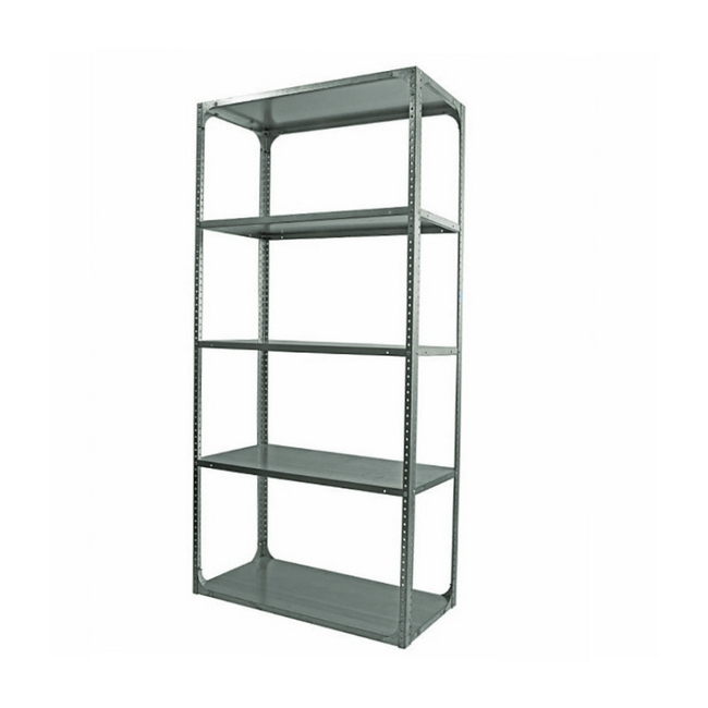 Supplywise bolt on shelving similar to the Spode galvanised steel bolted shelving unit with 5 adjustable shelves.