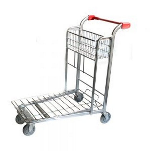 Supplywise steel shopping trolley similar to the Buco silver steel shopping trolley with 160l capacity and wheels.