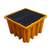 Supplywise IBC spill containment pallet similar to the Chamberlains black and yellow polyethylene ibc spill pallet, 1300l capacity, 4-way entry.
