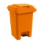 plastic-pedal-bin-msj-0250 Supplywise Orange 60L foot pedal bin similar to the Sa Ladder orange 60l foot pedal bin, uv stabilized plastic, hands-free operation.