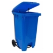 Supply Wise 120L foot pedal bin similar to the Game blue 120l foot-operated plastic wheelie bin with lid and wheels.
