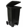 Supply Wise 120L foot pedal bin similar to the Sa Ladder black 120l foot-operated pedal bin with wheels for indoor/outdoor use.