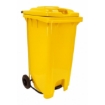 Supplywise 240L foot pedal bin similar to the Caslad yellow 240l foot-operated pedal bin with wheels for indoor/outdoor use.