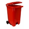 Supply Wise 240L foot pedal bin similar to the Castor And Ladder red 240l foot-operated pedal bin with wheels, made of durable plastic.