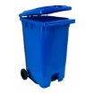 Supply Wise 240L foot pedal bin similar to the Makro blue 240l foot-operated plastic wheelie bin with rubber wheels.