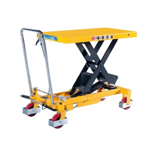 Supplywise Heavy Duty Manual Scissor Lift Table similar to the Cashbuild yellow steel manual scissor lift table with 1000kg capacity and 1.0m lift.