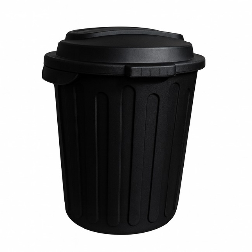 Supplywise 60L plastic refuse bin similar to the Game black 60l plastic refuse bin, uv stabilized, durable with lid.