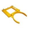 Supplywise Steel Drum Handling Equipment similar to the Cashbuild yellow steel drum lifter for forklifts, 680kg capacity, 250l drums.