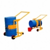 Supplywise's Mobile Drum Handling Equipment similar to the Caslad yellow steel mobile drum carrier for 210l drums, 360kg capacity.