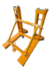 Supply Wise Double Drum Handling Equipment similar to the Makro yellow steel double drum grab with 720kg load capacity for forklifts.