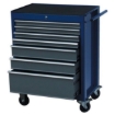 Supply Wise 7-drawer lockable tool cabinet similar to the Game blue-grey 7-drawer steel roller cabinet on castors, lockable.