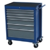 Supplywise 7-drawer lockable tool cabinet similar to the Game blue-grey 7-drawer steel roller cabinet on castors, lockable.