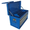 Supply Wise's 6-drawer steel tool chest similar to the Chamberlains blue 6-drawer steel tool chest with foam-lined drawers.