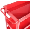 Supplywise's heavy duty tool trolley similar to the Leroy Merlin red three-tier steel tool trolley with two braked castors