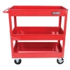 Supply Wise heavy duty tool trolley similar to the Leroy Merlin red three-tier steel tool trolley with two braked castors