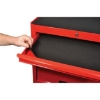Supplywise's 3-drawer steel roller cabinet for workshop similar to the Sa Ladder red 3-drawer steel roller cabinet on castors, 300kg capacity.