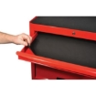 Supplywise's 3-drawer steel roller cabinet for workshop similar to the Sa Ladder red 3-drawer steel roller cabinet on castors, 300kg capacity.