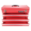 Supply Wise's lockable 3-drawer steel tool chest similar to the Cashbuild red steel 3-drawer lockable tool chest with cantilever tray