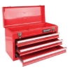 Supply Wise lockable 3-drawer steel tool chest similar to the Cashbuild red steel 3-drawer lockable tool chest with cantilever tray