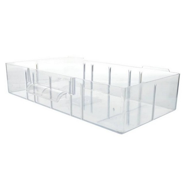Supplywise impact-resistant transparent polypropylene parts drawer similar to the Cashbuild impact-resistant transparent parts organiser drawer 280×140×59mm