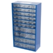 Supply Wise heavy duty steel parts organiser with transparent drawers similar to the Castor And Ladder 36-drawer steel parts organiser with transparent plastic drawers.