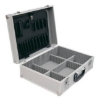 Supplywise heavy-duty aluminium tool case for mobile engineers similar to the Castor And Ladder silver aluminium tool case with 17 pockets and reinforced edges.