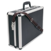 Supply Wise lockable aluminium tool case for engineers similar to the Caslad lockable black aluminium tool case with 17-pocket lid and strap