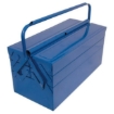 Supply Wise buy steel cantilever toolbox 5 compartments similar to the Makro blue steel cantilever toolbox with five trays and self-closing handle.
