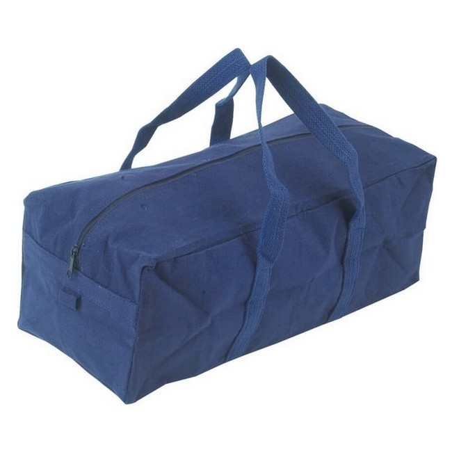 Supplywise heavy-duty water-resistant canvas tool holdall similar to the Sa Ladder blue water-resistant canvas tool holdall, 46x18x19 cm