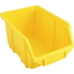 Supplywise stackable small parts storage bins similar to the Castor And Ladder yellow plastic stack-and-hang parts bin with moulded label slot.