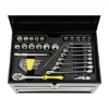Supplywise's 67 piece lockable tool kit in metal chest similar to the Leroy Merlin 67-piece chrome vanadium tool kit in lockable black metal chest