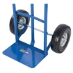 Supply Wise's 200kg sack truck with pneumatic wheels similar to the Cashbuild blue p-handle sack truck with pneumatic wheels, 200kg capacity.