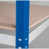 Supply Wise boltless industrial shelving 265kg shelf capacity similar to the Trojan Trolley blue 5-shelf mdf and steel shelving unit with 265kg capacity.