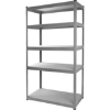Supplywise steel shelving unit 5-shelf 100kg capacity similar to the Caslad grey 5-shelf steel and plywood shelving, 100kg udl per shelf