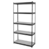 Supplywise heavy duty steel shelving 318kg capacity similar to the Buco grey 5-shelf steel storage rack, 318kg per shelf capacity.