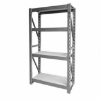 Supplywise heavy duty steel shelving 455kg per shelf similar to the Castor And Ladder grey heavy-duty steel shelving unit with four adjustable shelves.