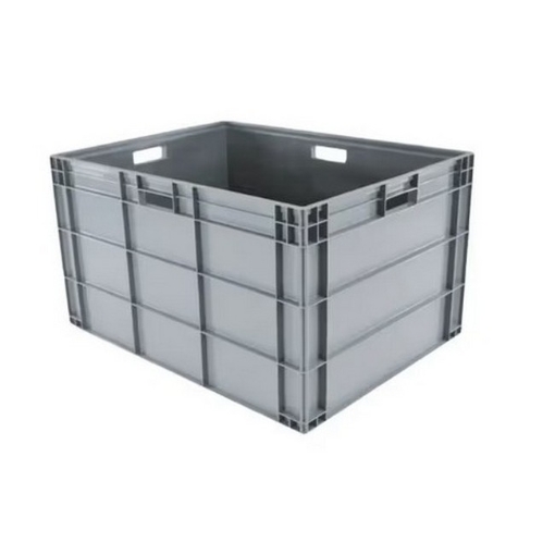 Supplywise 170L stackable euro container for warehousing similar to the Caslad grey 170l stackable plastic euro container with ergonomic handles