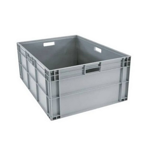 Supplywise 127 litre stackable euro container grey similar to the Castor And Ladder grey 127l stackable euro container with ergonomic handles.