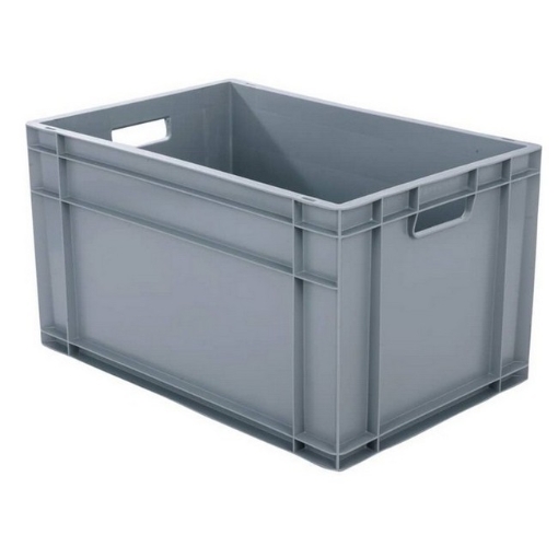 Supplywise stackable euro container 60x40x34 cm similar to the Leroy Merlin grey stackable euro container 60×40×34cm with ergonomic handles