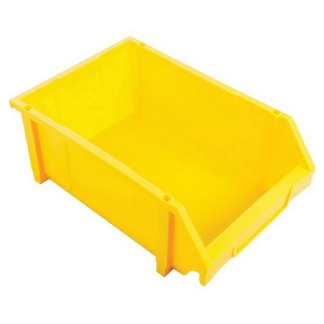 Supplywise buy stackable louvre panel storage bins similar to the Chamberlains yellow plastic interlocking storage bin for louvre panels.