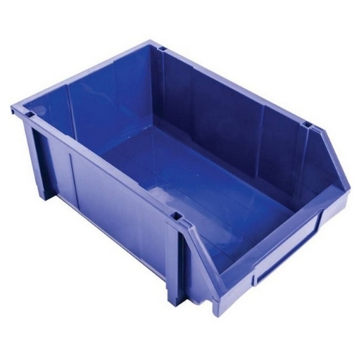 Supplywise louvre panel storage bins similar to the Trojan Trolley blue interlocking plastic louvre panel storage bin, 280×425×184mm