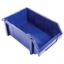 plastic-louvre-panel-bin-cmw-mtl4041080b Supplywise louvre panel storage bins similar to the Trojan Trolley blue interlocking plastic louvre panel storage bin, 280×425×184mm