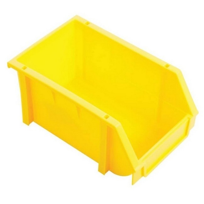 Supplywise plastic louvre panel storage bins similar to the Game yellow interlocking stackable plastic louvre panel bin
