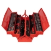 Supplywise's 45-piece mechanics tool kit similar to the Chamberlains 45-piece red steel cantilever mechanics tool kit.