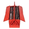 Supply Wise's 53-piece mechanics tool kit similar to the Cashbuild 53-piece mechanics tool kit in red steel cantilever box.
